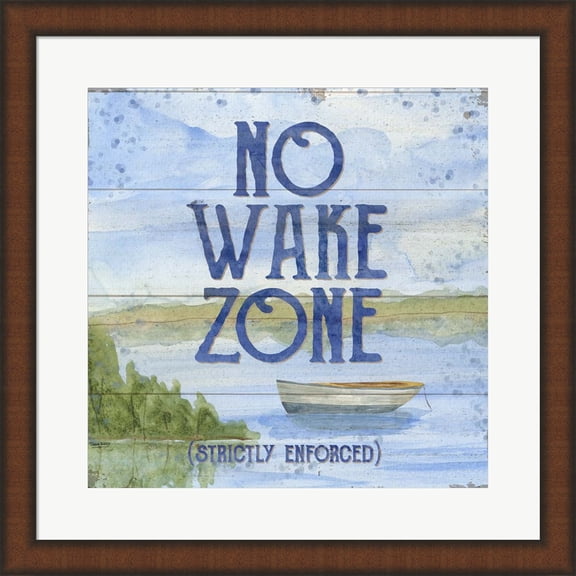 Lake Living II (no wake zone) by Tara Reed, Framed Wall Art, 19.75W x 19.75H