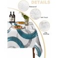 thumbnail image 3 of Turquoise Grey Tablecloth Rectangle Table Cloth 60x120, Waterproof Tablecloth Outdoor Table Cloth, Geometric Circle Modern Abstract Simple Art Washable Table Cover for Kitchen Dinning Party, 3 of 8