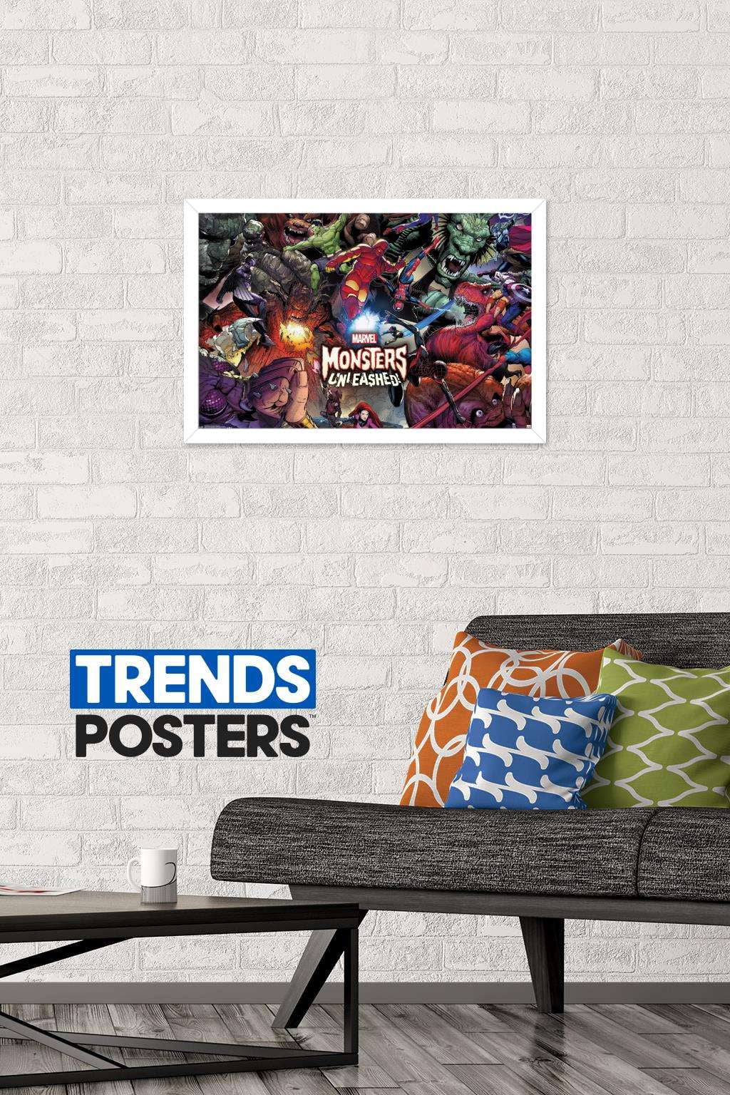 Marvel Comics - Monsters Unleashed Wall Poster, 14.725" x 22.375", Framed