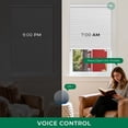 thumbnail image 2 of Allesin No Drill Motorized Cellular Shades Quiet Motor 45dB Smart Honeycomb Blinds with App and Voice Control Rechargeable Solar Option Aluminum Rails(30" W x 64" H, 100% Blackout Silver White), 2 of 9