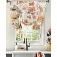 thumbnail image 2 of Floral Watercolor Window Curtain for Living Room Roman Curtains for Kitchen Cafe Tie Up Short Drapes, 2 of 5