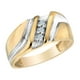 Bague de Mariage Diamant pour Hommes 1/10 Carat (ctw) en Or Jaune 10 Carats – image 1 sur 1