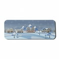 thumbnail image 1 of Winter Computer Mouse Pad, Illustration of Houses Trees and Mountains on the Background Joyous Vacation Time, Rectangle Non-Slip Rubber Mousepad Large, 31" x 12" Gaming Size, Multicolor, by Ambesonne, 1 of 2