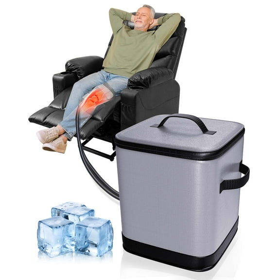 Ice Machine for Knee After Surgery, Cold Therapy Machine for Knee Replacement, Cold Therapy Machine with Programmable Timer Quiet Pump Compression Pad Apply to Arm, Ankle, Thigh