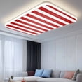 thumbnail image 2 of Red Striped Fluorescent Light Covers, Christmas Farmhouse Red White Stripes Magnetic Light Covers for Ceiling Lights, Fluorescent Ceiling Shade Filters for Classroom Bedroom Office 4x2Ft x 1PCS, 2 of 8