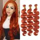thumbnail image 1 of Extensiones de cabello QEUOPE Orange Body Wave Remy Hair #350, 1 of 8