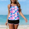 thumbnail image 7 of Zynoxe Womens Tankini Bathing Suits Fashion Print 2 Piece Swimsuit for Women Sleeveless Round Neck Tanks and Shorts Beachwear 2XL, 7 of 7