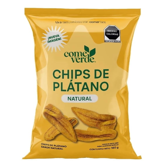Chips de plátano Come Verde sabor natural 180 g