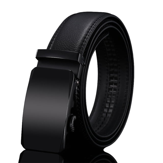 Cinturón automático para hombre Minnieouse hebilla de aleación negra 110-130 CM