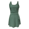 thumbnail image 3 of qucoqpe Womens Tummy Control Tankini Swimsuit V Neck Ruched Two Piece Modest Bathing Suits Floral Print Tankini Swim Tops with Skirt, 3 of 5