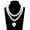 Section 3-Silver, variant on CCB Big Beads Necklace with Heart Pendant Clavicle Chain Exaggerated Adjustable Choker Adornment Jewelry for Women