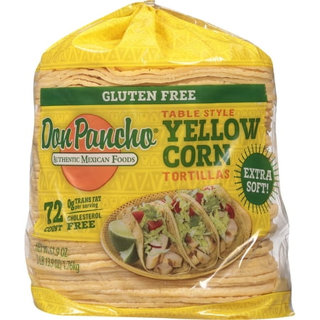 Don Pancho Yellow Thick Corn Tortilla 5.25", 61.92 oz, 72 Count