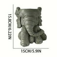 thumbnail image 2 of Concrete Elephant Garden Statue with Flowerpot Ears – Durable Outdoor Plant Planter & Yard Decor, Perfect for Gardens, Patios, and Landscaping Enthusiasts, 2 of 5