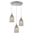 thumbnail image 5 of Warehouse of Tiffany Haydar Silver 3-light Mesh Pendant with Crystals, 5 of 5