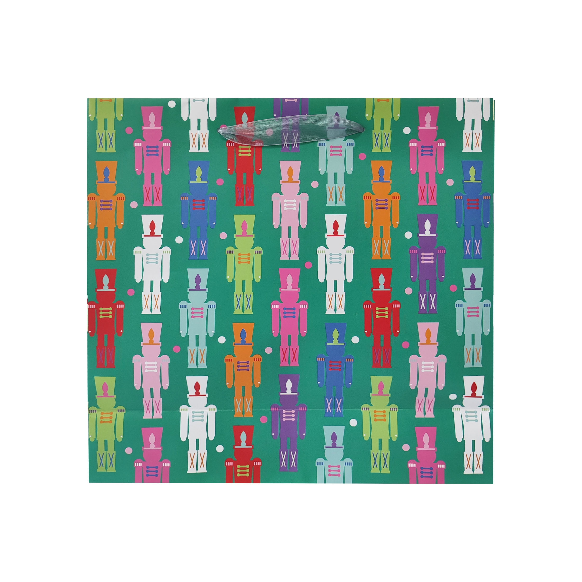 Holiday Time Christmas Printed Paper Gift Bag, 1 Count, Nutcrackers, HOLIDAY TIME PL 1PK LGSQ NTCRKRS BAG