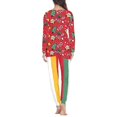 thumbnail image 3 of Pijamas con temática navideña para mujer, conjunto de dos piezas de manga larga, ropa de dormir informal y acogedora para el hogar, envío directo, 3 of 3