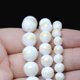thumbnail image 3 of Xiao Hua 2 piezas de cuentas dispersas de piedra natural texturizada de oro blanco puro, pulsera de cuentas hecha a mano, collar, accesorio tejido de 12 mm, 3 of 4