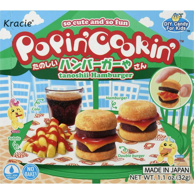 K-Munchies Kracie Popin Cookin Kits - 4 Pack Assorted Japanese Candy Making Kit for Kids Bundle - DIY Ramen, Hamburger, Gummi Land, Sushi Candy