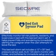 thumbnail image 5 of Secure Safety Solutions Bed Alarm for Elderly Adults - 12x30 Sensor Pad, 120db Monitor - Fall Prevention for Dementia Patients, Seniors - Weight Sensing Pad Alerts Caregiver When They Get Up, 5 of 10