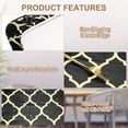 thumbnail image 3 of Picnic Table Cloth, 78"x35" Rectangle Vinyl Diamond Fitted Tablecloths Waterproof Flannel Backed Table Covers for Dining Camping Outdoor, Yellow/Black, 3 of 6