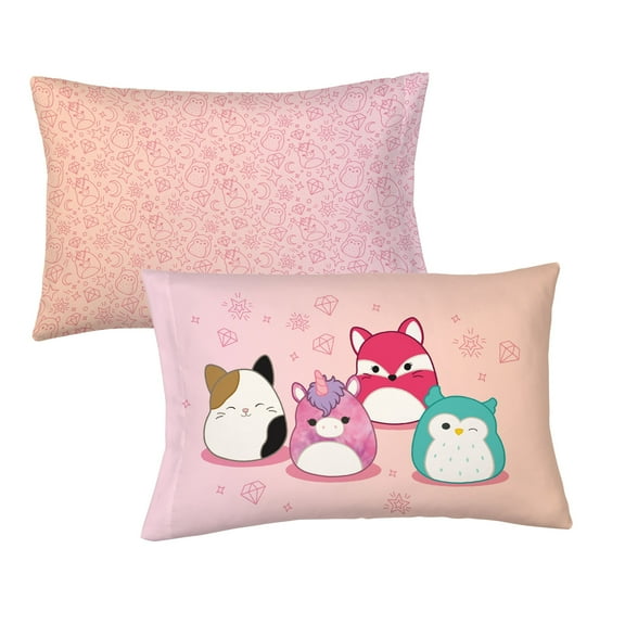Squishmallows Silky Satin Pillowcase, Standard Size