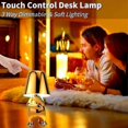 thumbnail image 5 of Bedside Touch Table Lamp, Gold Thinker Lamp Desk Light Cordless Rechargeable Portable Decorative Nightstand Lamp With Usb Charging_The Ultimate Gift, 5 of 5