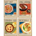 thumbnail image 3 of PixonSign Framed Wall Art Chinese & Japanese Food Posters, Set of 4 World Cuisines Wall Decor Prints, Mid Century Wall Décor, Modern Fine Artwork for Kitchen, Restaurant - 11"x14" Natural, 3 of 5