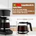thumbnail image 6 of 12 Cup Coffee Pot Replacement Compatible with Mr. Coffee Maker # RF, PC, SC, BVMC-RF300, BVMC-MSX23-NLY, BVMC-SC12BL1-2, BVMC-PL12BL1-NP Series- Borosilicate Glass Carafe, 6 of 8