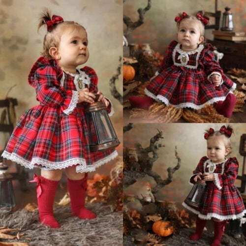 Plaid dress store baby girl