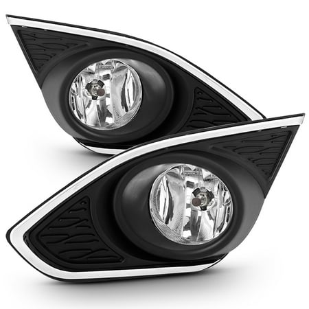 Frog Replacement - Fit 2013 2014 2015 Chevy Spark Clear Bumper Fog Lights Lamp Replacement w/Switch