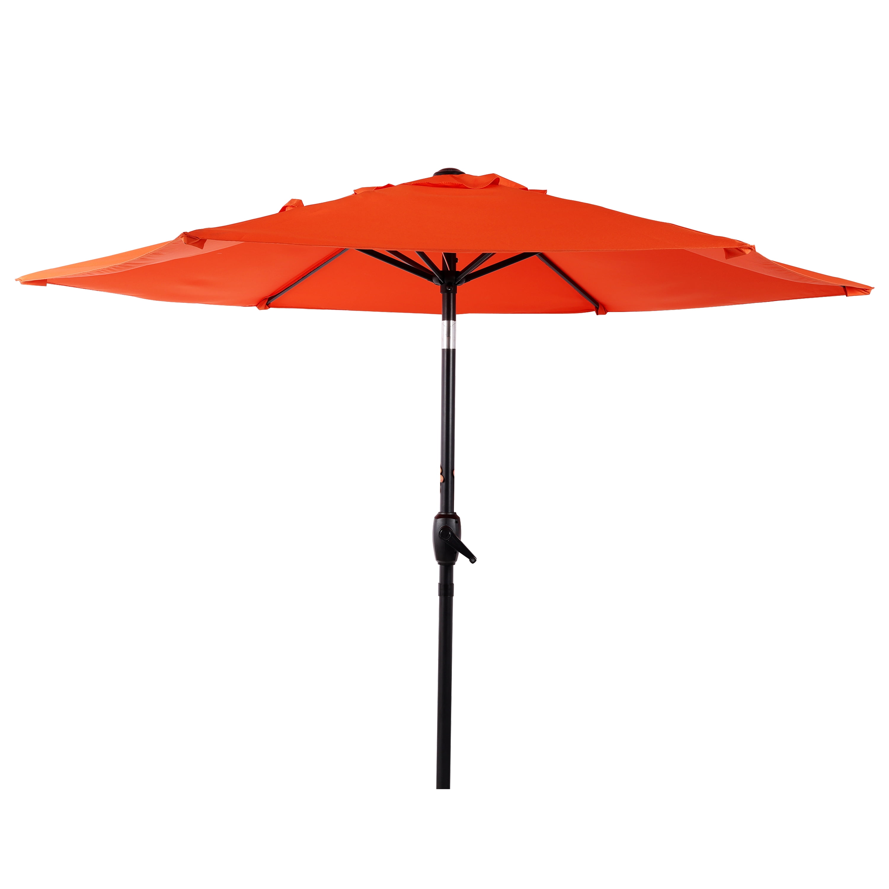 7.5 FT Patio Umbrella, Outdoor Market Yard Umbrella, Sun Shade Umbrella with Push Button Tilt and Crank Mechanism for Garden, Deck, Pool and Backyard, Not Include Umbrella Base, Orange
