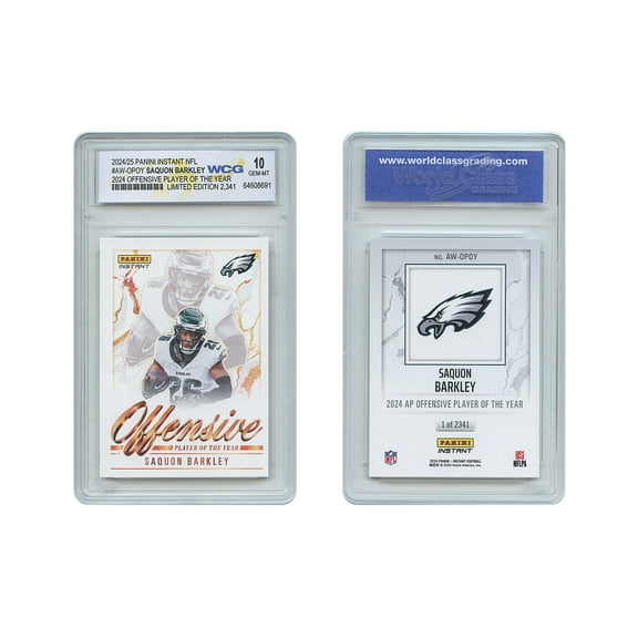2024 Panini SAQUON BARKLEY NFL Offensive Player of Year Card Eagles Gem Mint 10