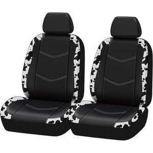 Auto Drive Cow Faux Leather Seat and Headrest Covers