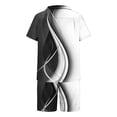thumbnail image 5 of Qiopertar Clearance under $5 Men Casual Turndown Button Turndown Print Short Sleeve Blouse And Pants Set On Clearance Early Access Deals, 5 of 5