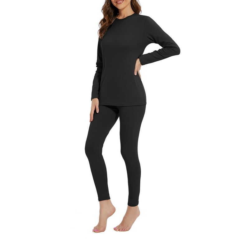 Merdia Thermal Underwear for Women Long Johns Base Layer Stretch Soft  Thermal Top and Bottom Set for Winter-Balck color with X-Small Size Black,  Black, XS : Buy Online at Best Price in