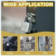 thumbnail image 7 of Keyed Padlock 40mm (1-9/16") Keyed Different Lock Stainless Steel Pin Tumbler PadLock Long Shackle with Key 2Pcs, 7 of 7