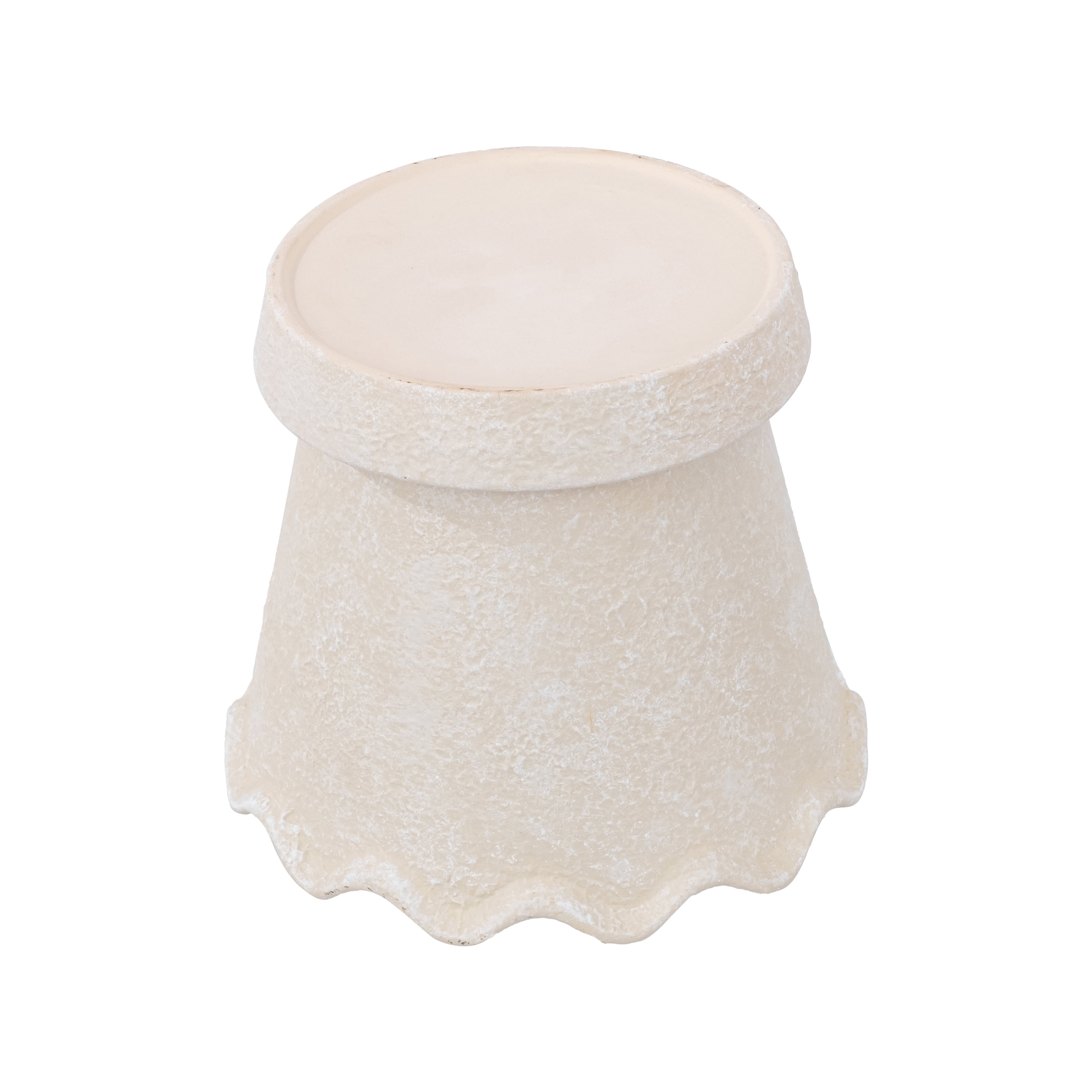 My Texas House Wave Ceramic Planter Pot, Cream, 8 inch