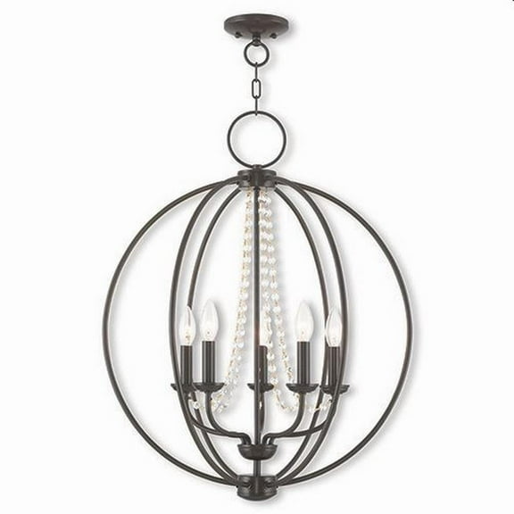 Transitional Five Light Chandelier-English Bronze Finish Bailey Street Home 218-Bel-2255817