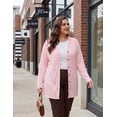 thumbnail image 2 of Cueply Women's Plus Size Cardigan Long Sleeve Lightweight Sheer Open Front Knited Cardigan 1X-4X, 2 of 8