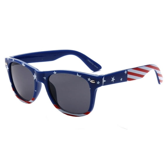 grinderPUNCH Kids American Flag Blue Stars and Stripes Sunglasses for Boys and Girls