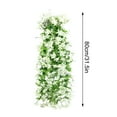 thumbnail image 3 of JeashCHAT Artificial Lily Hanging Flowers, Fake Silk Lilies Hanging Plant Vines for Wall Home Front Door Garden Patio Outdoor Wedding Decoration, White, 3 of 6