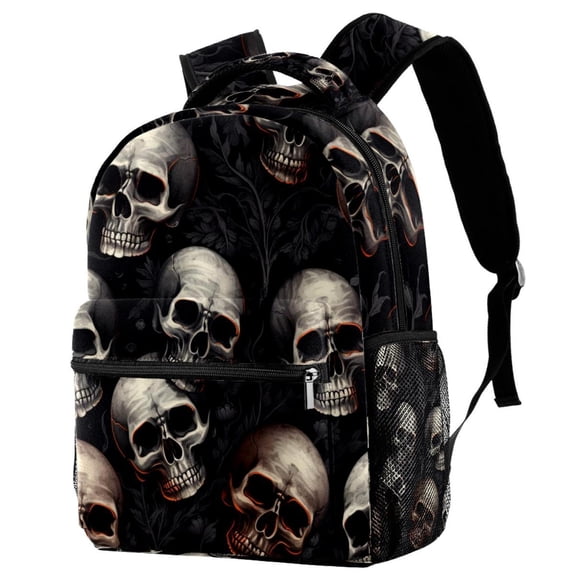Lightweight Backpack Skull School Bag Travel Laptop Daypack for Men Women Casual Rucksack