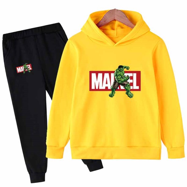 Avengers Hulk Kids Hoodies Sets Marvel Cartoon Boys Girls Otoño Invierno con capucha Niño Ropa de manga larga Suéteres 2022120CM zhangyuxiang CONDUJO
