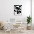 thumbnail image 2 of Modern Silhouette Brushed Shape Abstract Graphic Art Jet Black Framed Art Print Wall Art, 2 of 6