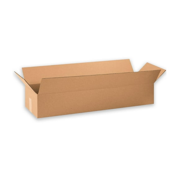 12x6x4" LONG CORRUGATED BOXES, KRAFT, SHIPPING PACKING BOXES, 25/pk