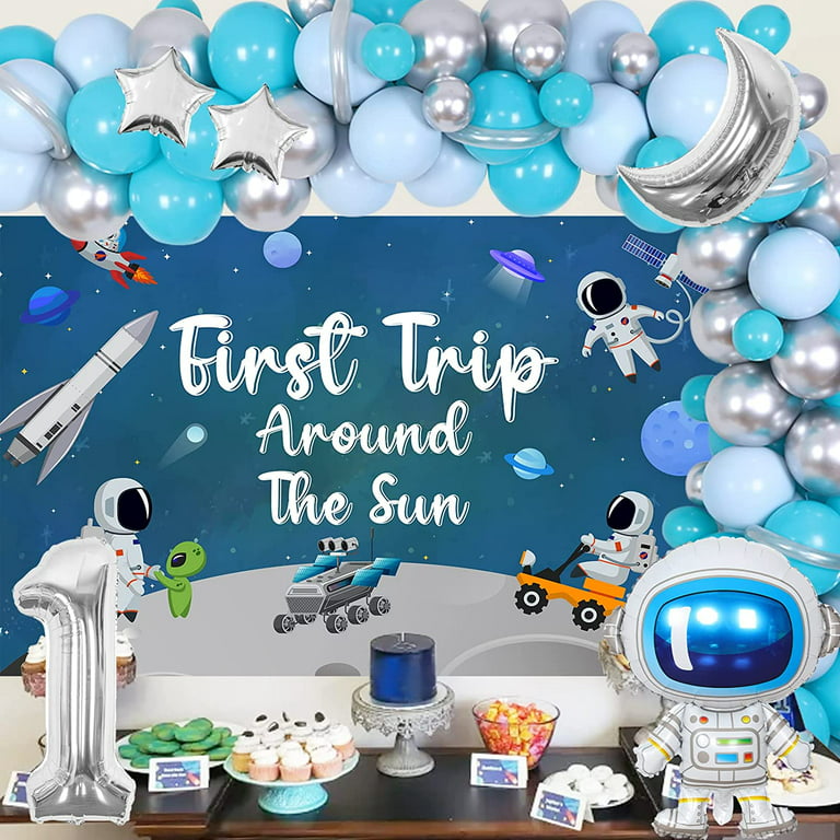 First Trip Around the Sun Birthday Decor Bundle, Space Theme Party