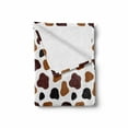 thumbnail image 2 of Cow Print Soft Flannel Fleece Throw Blanket, Cow Skin Animal Abstract Spots Milk Dalmatian Barnyard Camouflage Dots, Cozy Plush for Indoor and Outdoor Use, 50" x 70", White Brown Black, by Ambesonne, 2 of 6