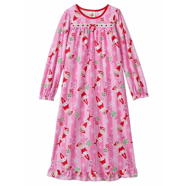 The Elf On The Shelf Elf On The Shelf Toddler Girls Pink Holiday Nightgown Christmas Night Gown Walmart Com Walmart Com