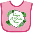 thumbnail image 3 of Inktastic Happy St. Patrick's Day Clovers Boys or Girls Baby Bib, 3 of 4