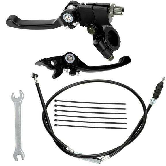 Folding Clutch Brake Lever Perch with Clutch Cable Fit for 110cc 125cc 140cc 150cc Tao Tao DB17 Apollo RFZ DBX15 X18 X19 Z20 Thumpstar Kayo Xmotos SSR YZ Ruckus Pit Dirt Bike 7/8 Handlebar Black